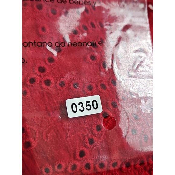 KONTROL CONTEMPORARY Eyelet Top Blouse Off the Shoulder Women's Red Size XL - Picture 7 of 7